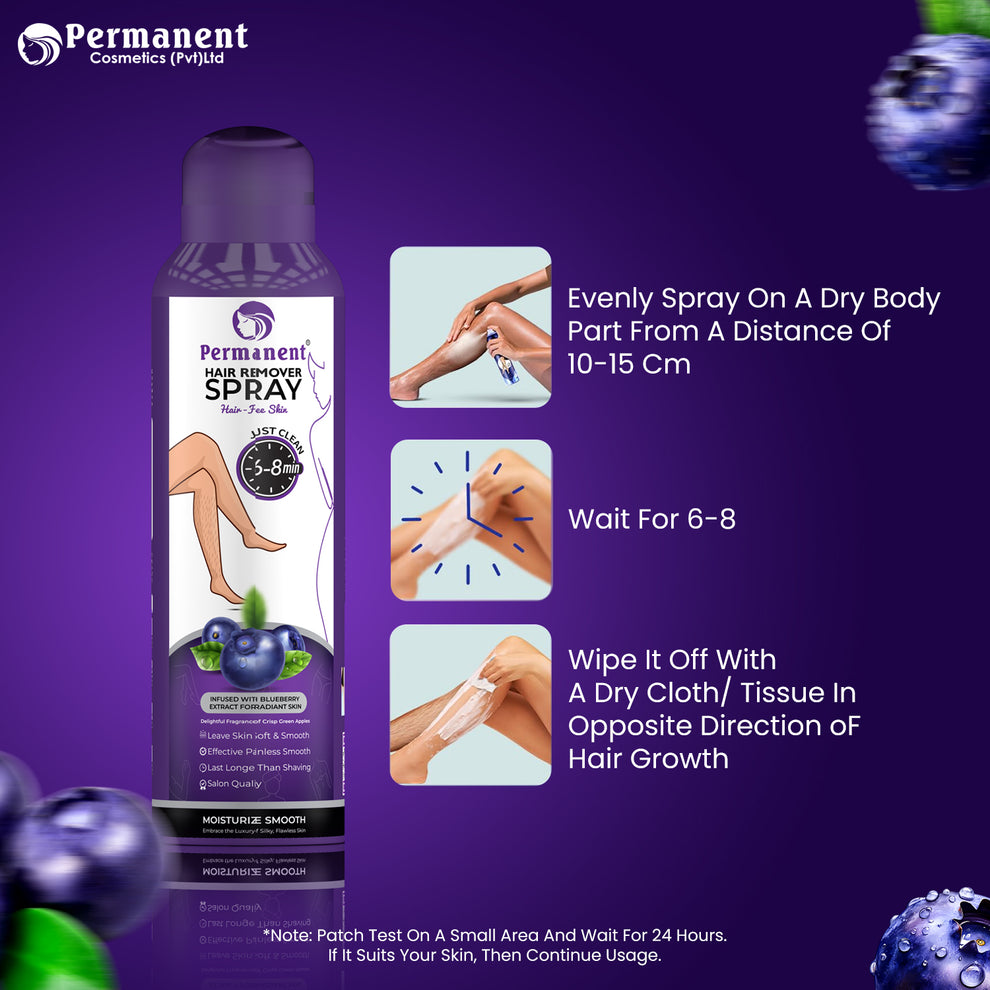 Permanent Hair Removal Spray Blueberry Flavor (200ml)