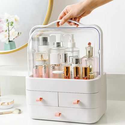 Makeup Organizer Cosmetic Storage Box with Handle