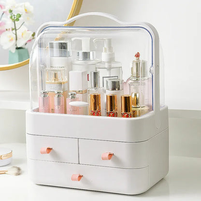 Makeup Organizer Cosmetic Storage Box with Handle